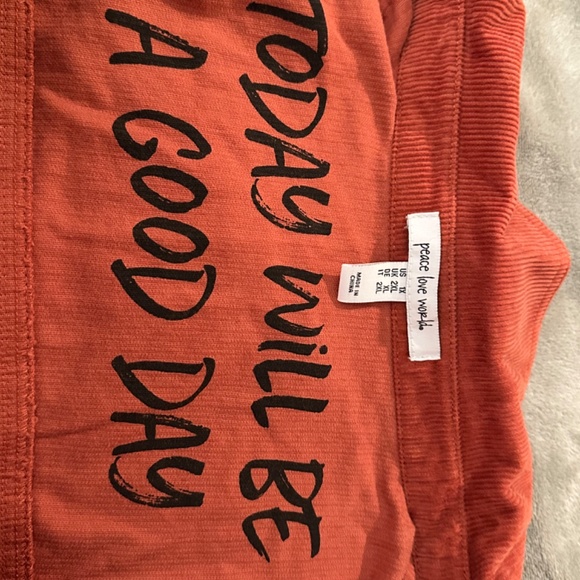NWT PEACE LOVE WORLD CORD SHACKET/SHIRT 1x - Picture 3 of 4